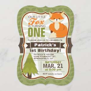 Invitation à la fête d'anniversaire du renard des