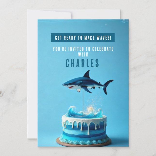 Invitation à la fête d'anniversaire du requin - Oc (Devant)