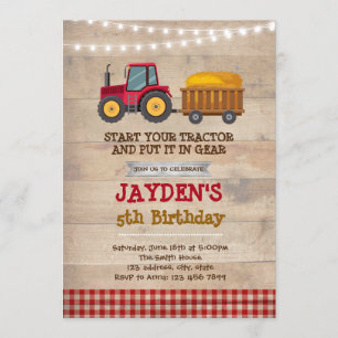 Invitation à la fête d'anniversaire du tracteur ro