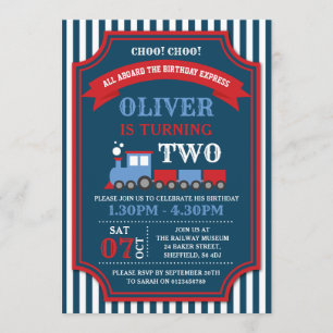 Invitation à la fête d'anniversaire du train