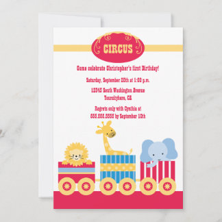 Invitation à la fête d'anniversaire du train de ci