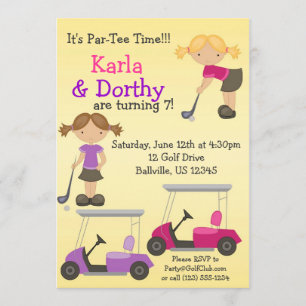 Invitation à la fête d'anniversaire du Twin Girl G