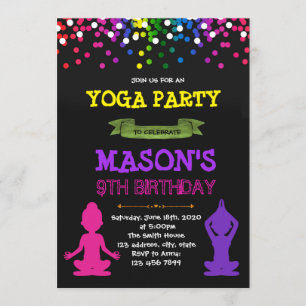 Invitation à la fête d'anniversaire du yoga