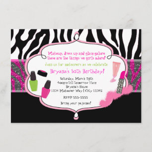 Invitation à la fête d'anniversaire du zèbre de re