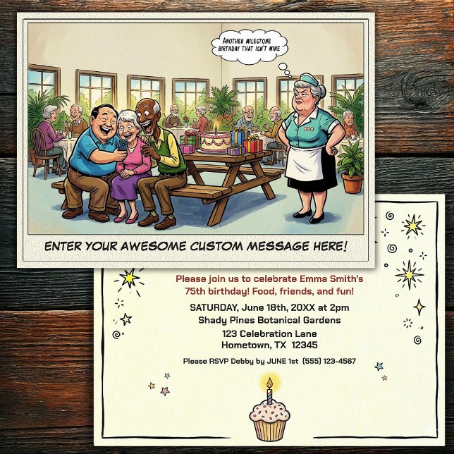 Invitation à la fête d'anniversaire d'une personne (Créateur téléchargé)