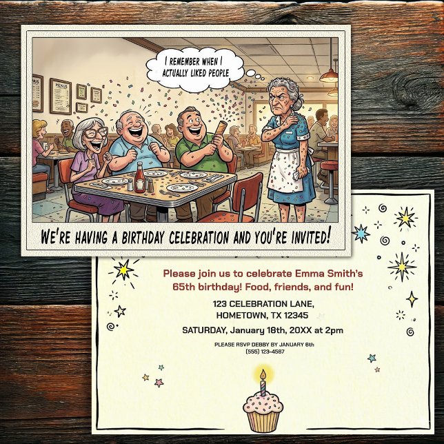 Invitation à la fête d'anniversaire d'une personne (Créateur téléchargé)