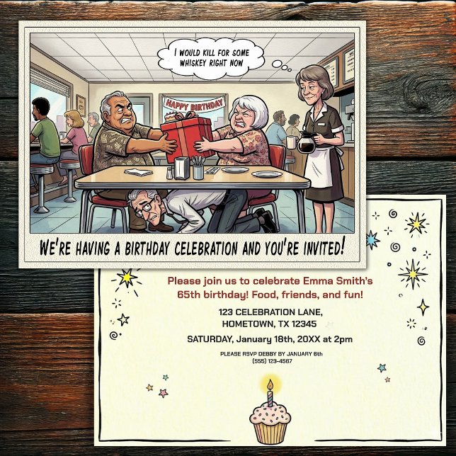 Invitation à la fête d'anniversaire d'une personne (Créateur téléchargé)