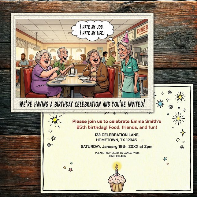 Invitation à la fête d'anniversaire d'une personne (Créateur téléchargé)