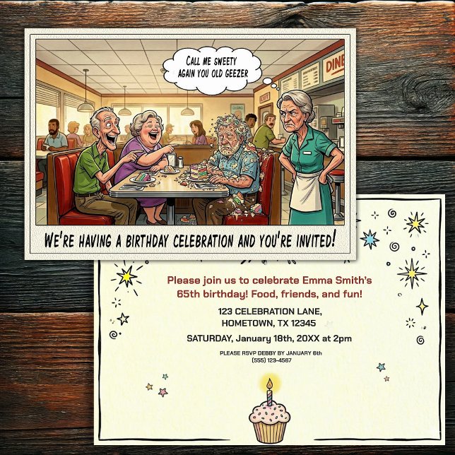 Invitation à la fête d'anniversaire d'une personne (Créateur téléchargé)