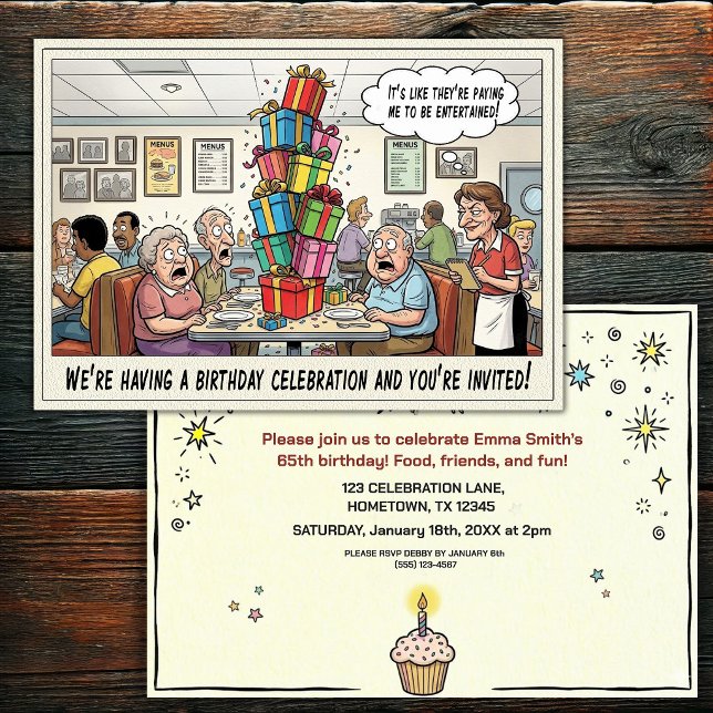 Invitation à la fête d'anniversaire d'une personne (Créateur téléchargé)