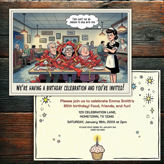 Invitation à la fête d'anniversaire d'une personne (Créateur téléchargé)