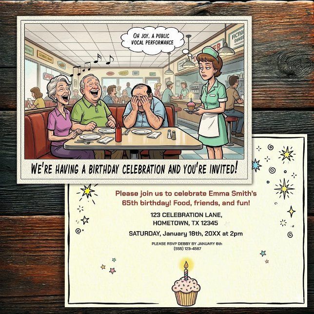 Invitation à la fête d'anniversaire d'une personne (Créateur téléchargé)