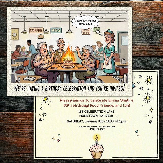 Invitation à la fête d'anniversaire d'une personne (Créateur téléchargé)