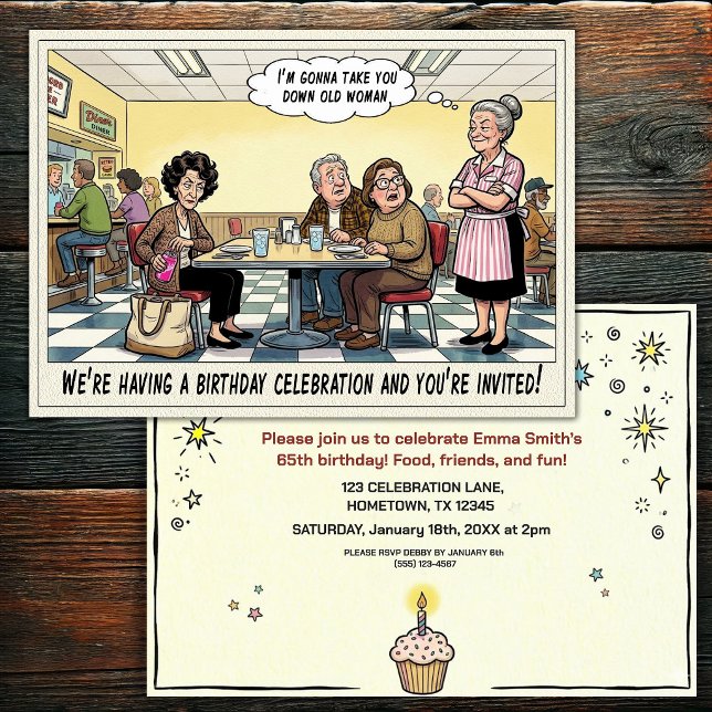 Invitation à la fête d'anniversaire d'une personne (Créateur téléchargé)