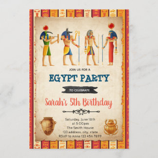 Invitation à la fête d'anniversaire en Egypte