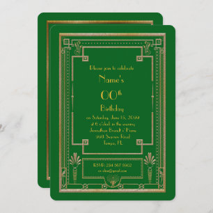 Invitation à la fête d'anniversaire, grand Gatsby,