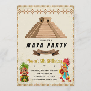 Invitation à la fête d'anniversaire Maya