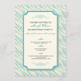 Invitation à la fête d'anniversaire Poster de anim