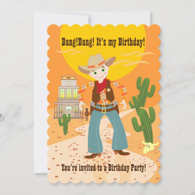 Invitation à la fête d'anniversaire pour enfant Co (Devant)