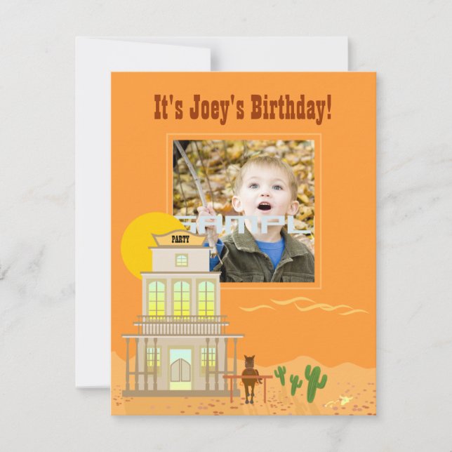 Invitation à la fête d'anniversaire pour enfant Co (Devant)