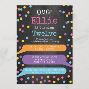 Invitation à la fête d'anniversaire pour les fille