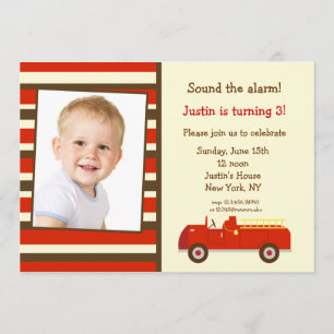 Invitation à la fête d'anniversaire pour un camion