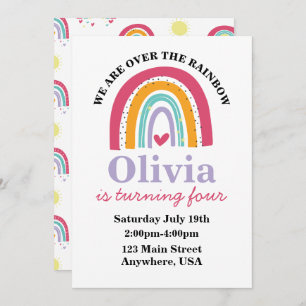 Invitation à la fête d'anniversaire Rainbow Bright