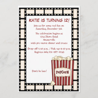 Invitation à la fête d'anniversaire Reel Time