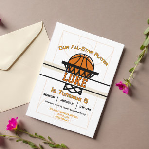 Invitation à la fête d'anniversaire Slam Dunk