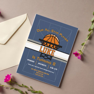 Invitation à la fête d'anniversaire Slam Dunk