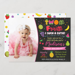 Invitation à la fête d'anniversaire Twotti frutti
