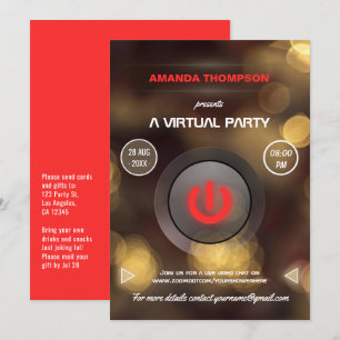 Invitation à la fête d'anniversaire virtuelle de B