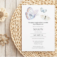 Invitation à la fête d'annonce d'adoption de papil