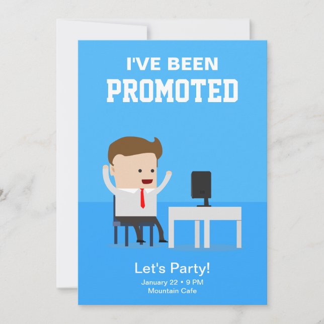 Invitation à la fête d'annonce de promotion profes (Devant)
