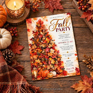 Invitation à la fête d'automne Arbre d'automne
