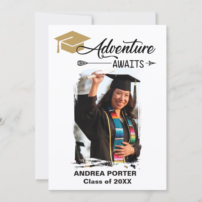 Invitation à la fête d'aventure de fin d'études (Devant)