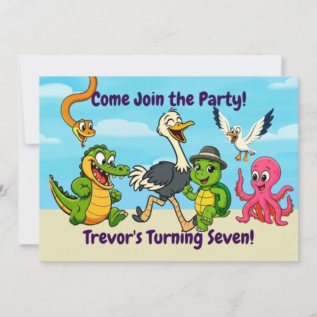 Invitation à la fête d'aventure de Nae Nae et Lulu (Devant)