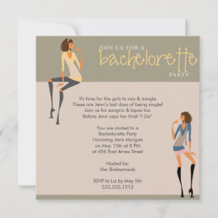 invitation à la fête de bachelorette