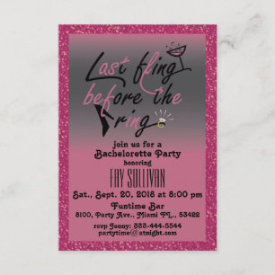 Invitation à la fête de Bachelorette