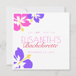 Invitation à la fête de bachelorette tropicale flo