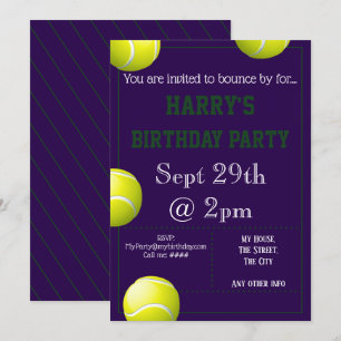 Invitation à la fête de bal de tennis