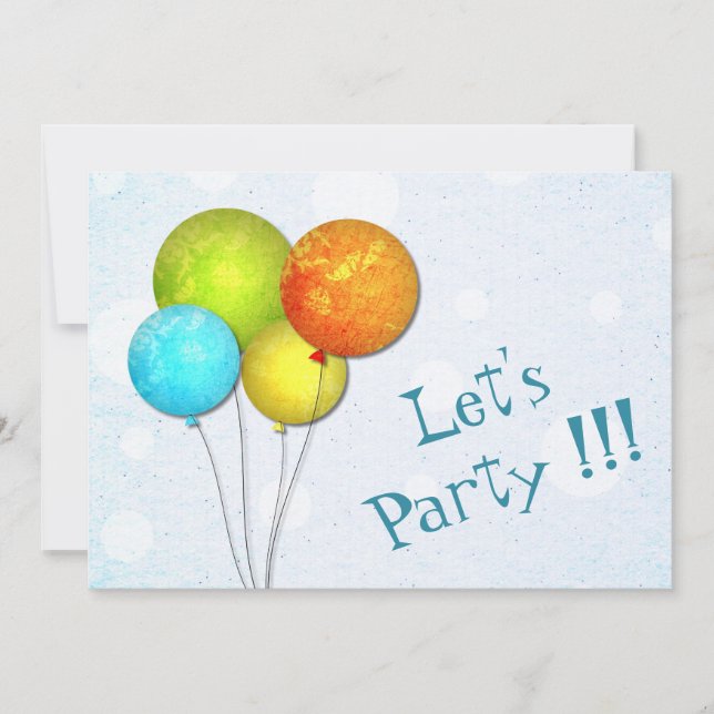 Invitation à la fête de ballon (Devant)