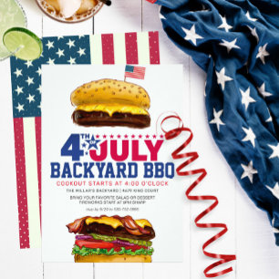 Invitation à la fête de barbecue du 14 juillet