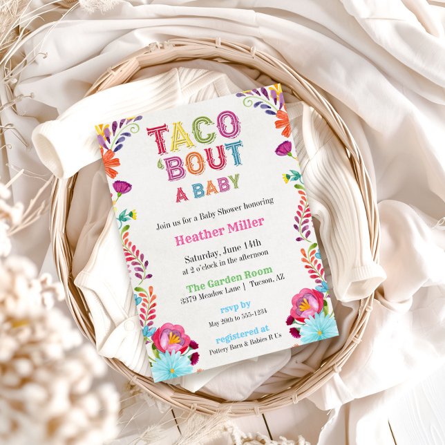 Invitation à la fête de bébé Taco Fiesta (Créateur téléchargé)