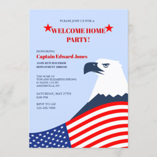 Invitation à la fête de bienvenue American Eagle