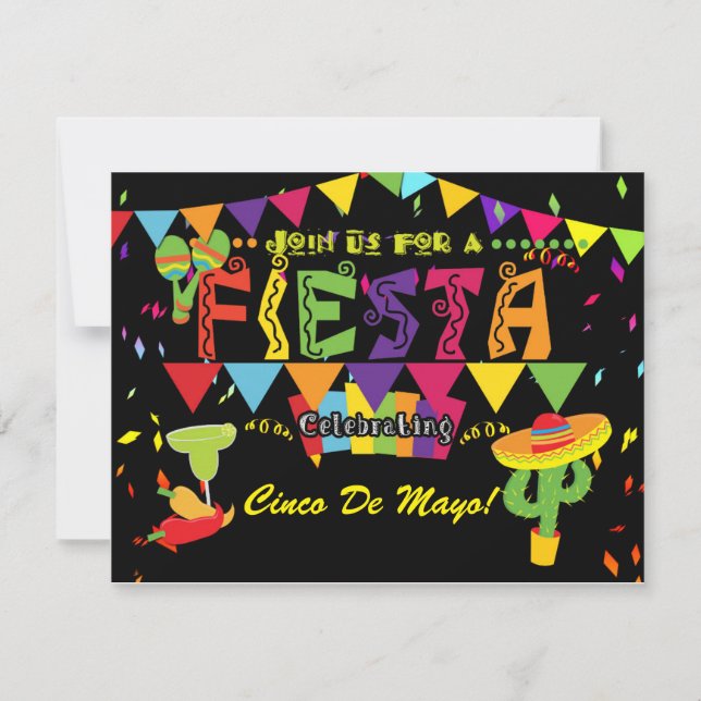 Invitation à la fête de célébration de la Fiesta C (Devant)