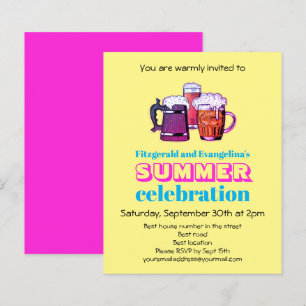 Invitation à la fête de célébration d'été