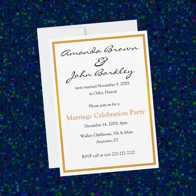 Invitation à la fête de célébration du mariage apr (Créateur téléchargé)
