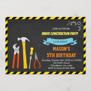 Invitation à la fête de chantier en construction