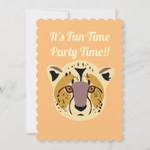 Invitation à la fête de Cheetah, fête d'anniversai